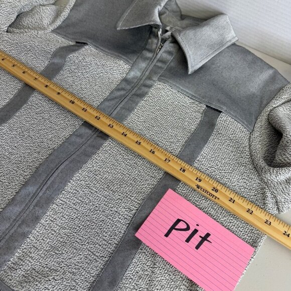 St. John Sport by Marie Gray Heathered Mixed Media Knit Jacket SIze Large - Picture 11 of 15